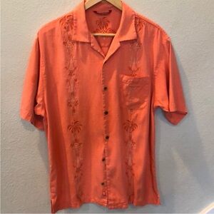 Tommy Bahama Orange Casual Button Down Shirt